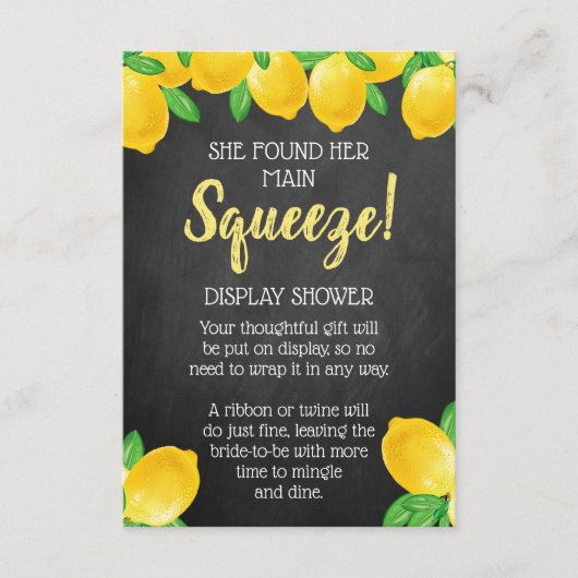 Sie fand ihr Haupt Squeeze Lemon Brautparty Begleitkarte (Vorderseite)