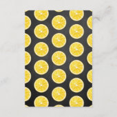 Sie fand ihr Haupt Squeeze Lemon Brautparty Begleitkarte (Rückseite)
