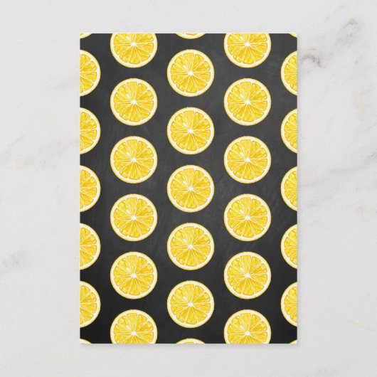 Sie fand ihr Haupt Squeeze Lemon Brautparty Begleitkarte (Rückseite)