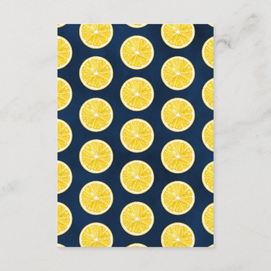 Sie fand ihr Haupt Squeeze Lemon Brautparty Begleitkarte (Rückseite)