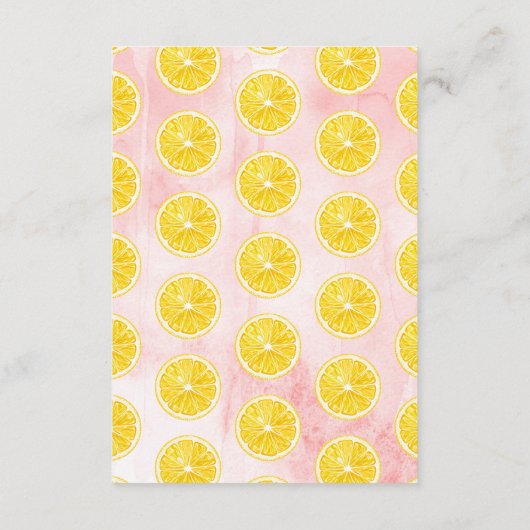 Sie fand ihr Haupt Squeeze Lemon Brautparty Begleitkarte (Rückseite)