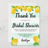 Sie fand ihr Haupt Squeeze Lemon Brautparty Dankeskarte (Vorderseite)