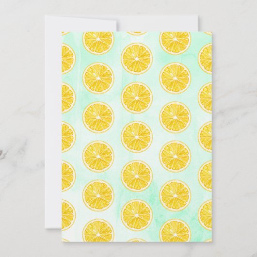 Sie fand ihr Haupt Squeeze Lemon Brautparty Einladung (Rückseite)