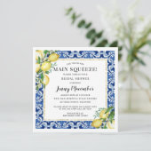 Sie fand ihr Haupt Squeeze Lemon Brautparty Einladung (Stehend Vorderseite)