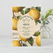 Sie fand ihr Haupt Squeeze Lemon Brautparty Einladung (Stehend Vorderseite)