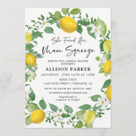Sie fand ihr Haupt Squeeze Lemon Brautparty Einladung