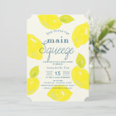 Sie fand ihr Haupt Squeeze Lemon Brautparty Einladung (Stehend Vorderseite)