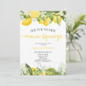 Sie fand ihr Haupt Squeeze Lemon Brautparty Einladung (Stehend Vorderseite)