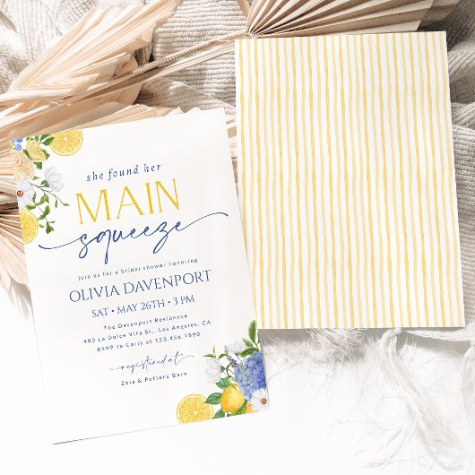 Sie fand ihr Haupt Squeeze Lemon Brautparty Einladung