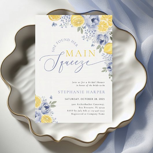 Sie fand ihr Haupt Squeeze Lemon Brautparty Einladung