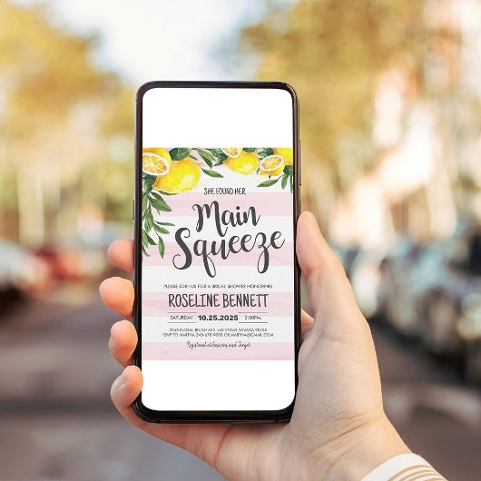 Sie fand ihr Haupt Squeeze Lemon Brautparty Einladung
