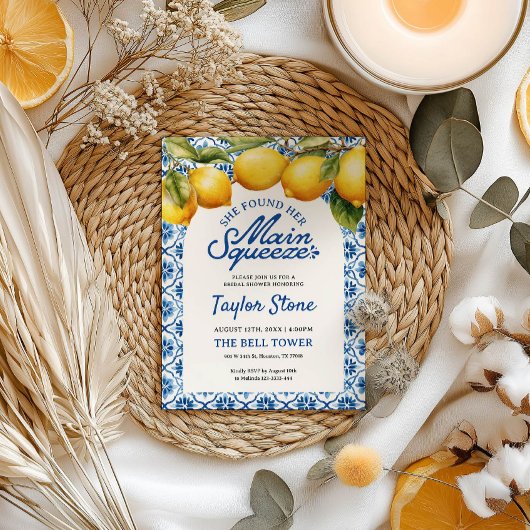 Sie fand ihr Haupt Squeeze Lemon Brautparty Einladung