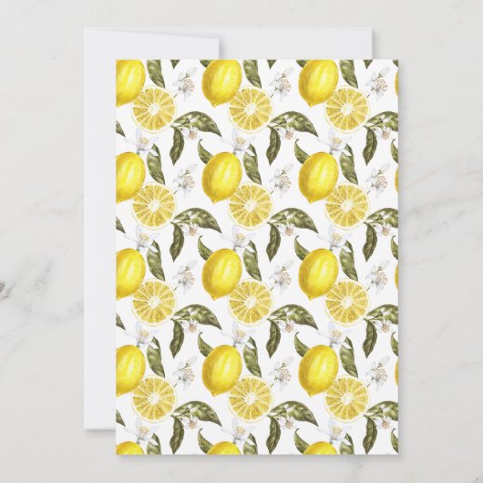 Sie fand ihr Haupt Squeeze Lemon Brautparty Einladung (Rückseite)
