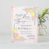 Sie fand ihr Haupt Squeeze Lemon Brautparty Einladung (Stehend Vorderseite)