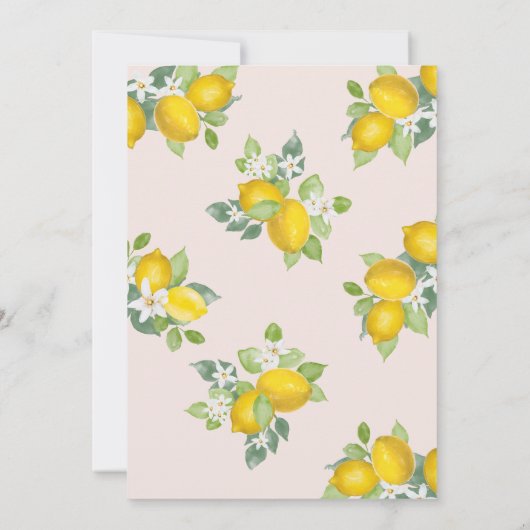 Sie fand ihr Haupt Squeeze Lemon Brautparty Einladung (Rückseite)