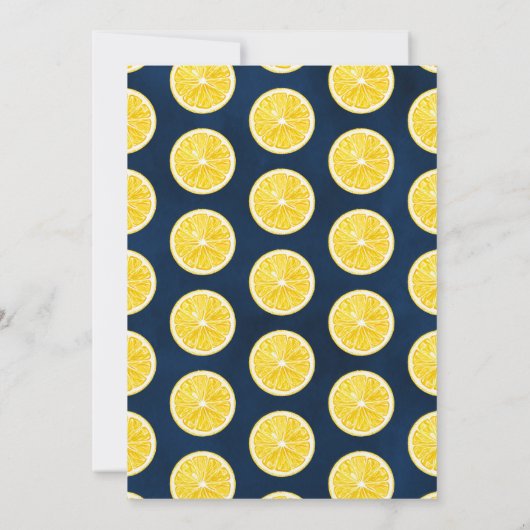 Sie fand ihr Haupt Squeeze Lemon Brautparty Einladung (Rückseite)