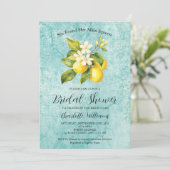 Sie fand ihr Haupt Squeeze Lemon Brautparty Einladung (Stehend Vorderseite)