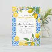 Sie fand ihr Haupt Squeeze Lemon Brautparty Einladung (Stehend Vorderseite)