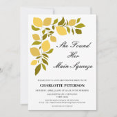 Sie fand ihr Haupt Squeeze Lemon Brautparty Einladung (Vorderseite)