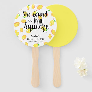 Sie fand ihr Haupt Squeeze Lemon Brautparty Fächer