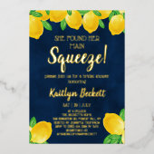 Sie fand ihr Haupt Squeeze Lemon Brautparty Folieneinladung (Vorderseite)