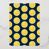 Sie fand ihr Haupt Squeeze Lemon Brautparty Folieneinladung (Rückseite)