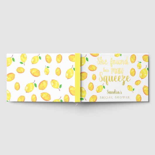 Sie fand ihr Haupt-Squeeze-Lemon-Brautparty Gästebuch (Voll)