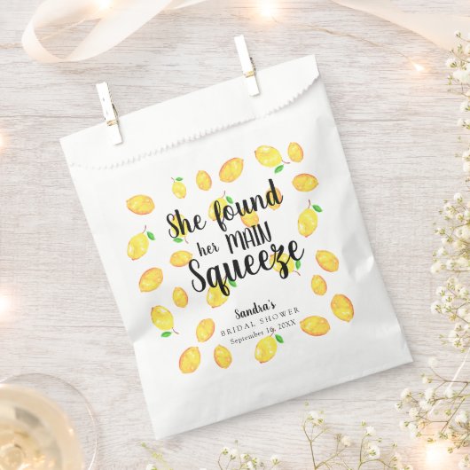 Sie fand ihr Haupt Squeeze Lemon Brautparty Geschenktütchen (Ausgeschnitten)