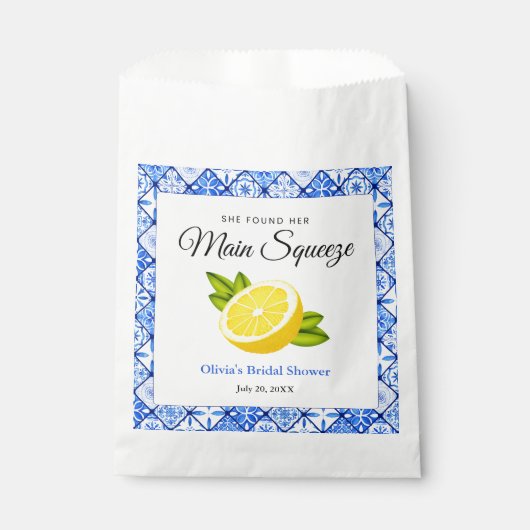 Sie fand ihr Haupt Squeeze Lemon Brautparty Geschenktütchen (Vorderseite)