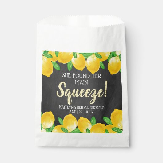 Sie fand ihr Haupt Squeeze Lemon Brautparty Geschenktütchen (Vorderseite)