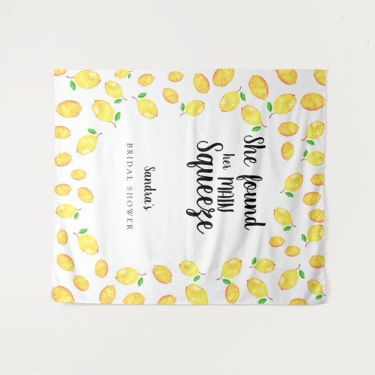 Sie fand ihr Haupt Squeeze Lemon Brautparty Gestoc Wandteppich (Vorderseite (Horizontal))