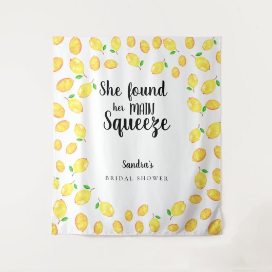 Sie fand ihr Haupt Squeeze Lemon Brautparty Gestoc Wandteppich (Vorderseite)