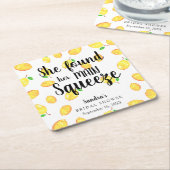 Sie fand ihr Haupt Squeeze Lemon Brautparty Nicker Rechteckiger Pappuntersetzer (angewinkelt)