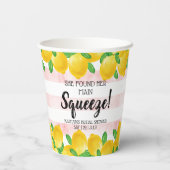 Sie fand ihr Haupt Squeeze Lemon Brautparty Pappbecher (Rückseite)