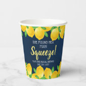 Sie fand ihr Haupt Squeeze Lemon Brautparty Pappbecher (Rückseite)