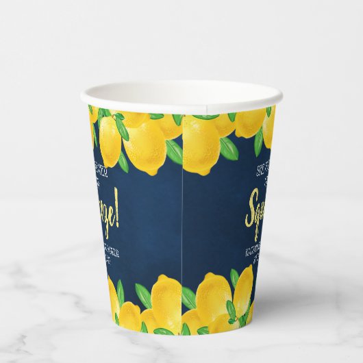 Sie fand ihr Haupt Squeeze Lemon Brautparty Pappbecher (Rechts)
