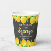 Sie fand ihr Haupt Squeeze Lemon Brautparty Pappbecher (Rückseite)