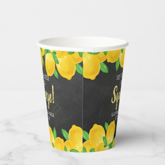 Sie fand ihr Haupt Squeeze Lemon Brautparty Pappbecher (Rechts)