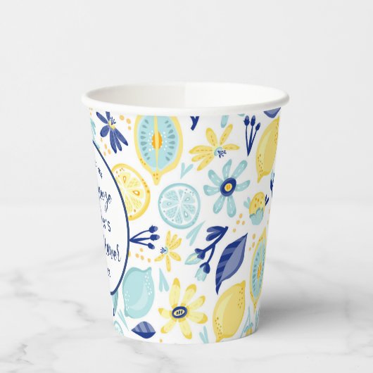 Sie fand ihr Haupt Squeeze Lemon Brautparty Pappbecher (Links)