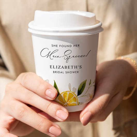 Sie fand ihr Haupt Squeeze Lemon Brautparty Pappbecher