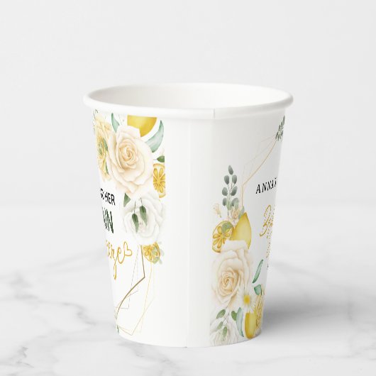 Sie fand ihr Haupt Squeeze Lemon Brautparty Pappbecher (Rechts)