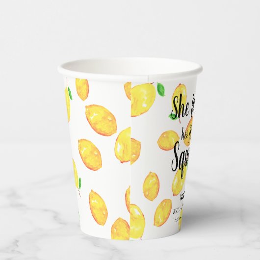 Sie fand ihr Haupt Squeeze Lemon Brautparty Pappbecher (Rechts)