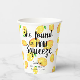 Sie fand ihr Haupt Squeeze Lemon Brautparty Pappbecher