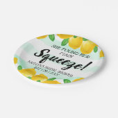 Sie fand ihr Haupt Squeeze Lemon Brautparty Pappteller (Schrägansicht)