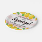 Sie fand ihr Haupt Squeeze Lemon Brautparty Pappteller (Schrägansicht)
