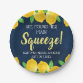 Sie fand ihr Haupt Squeeze Lemon Brautparty Pappteller (Vorderseite)