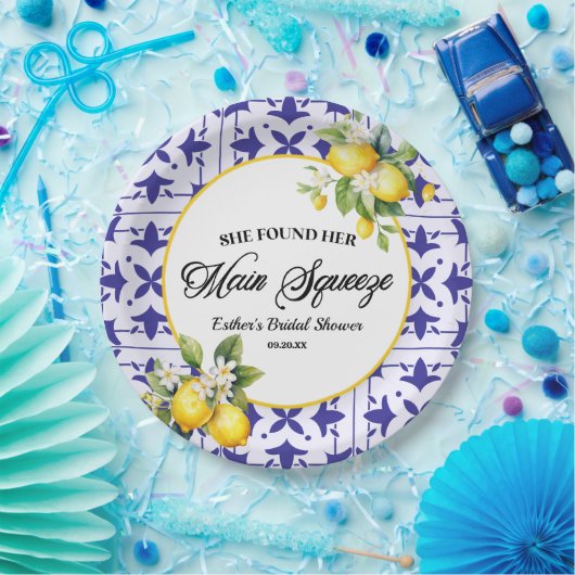 Sie fand ihr Haupt Squeeze Lemon Brautparty Pappteller (Party)