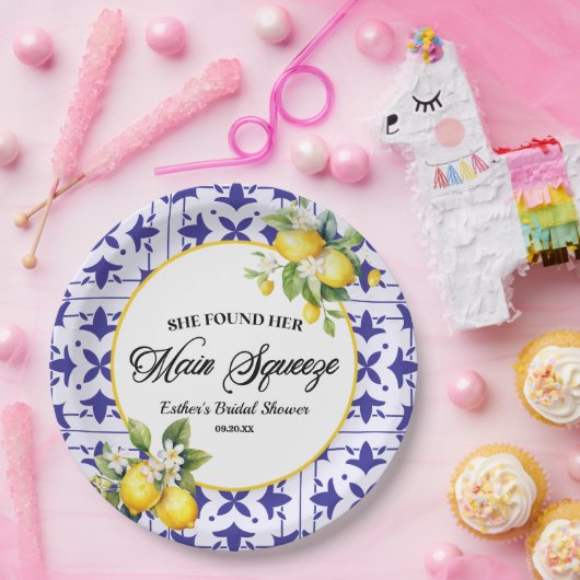 Sie fand ihr Haupt Squeeze Lemon Brautparty Pappteller (Party)