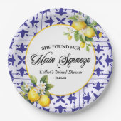 Sie fand ihr Haupt Squeeze Lemon Brautparty Pappteller (Vorderseite)