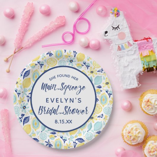 Sie fand ihr Haupt Squeeze Lemon Brautparty Pappteller (Party)